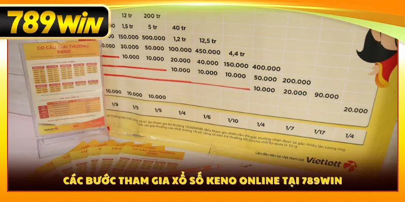 Các bước tham gia xổ số Keno online tại 789WIN